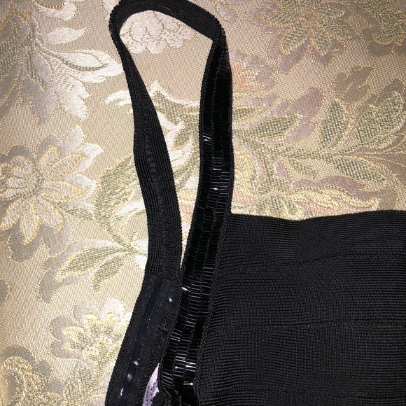 NWT Herve Leger Black Melanie bandage dress M!! - Picture 4 of 8